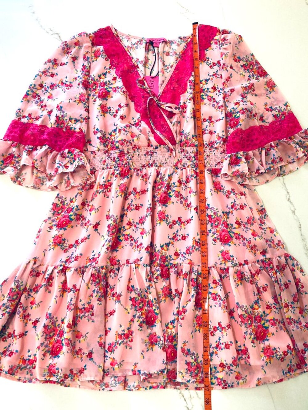 Betsey Johnson Bush Gardens Print Georgette Dress Size XXL NWT - Picture 10 of 15